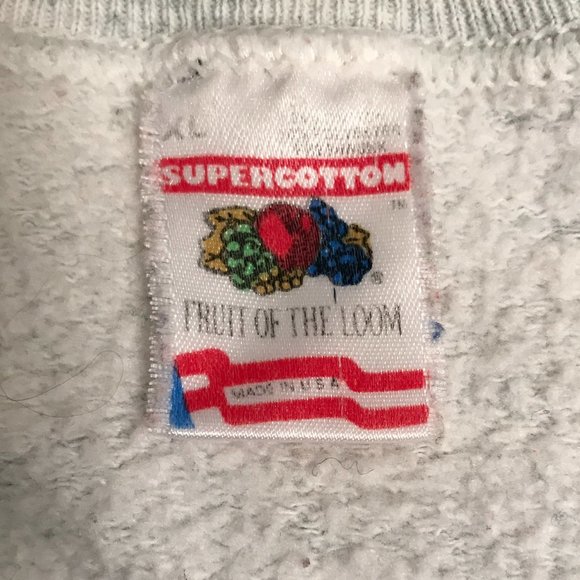 Vintage NMMI Fruit of the Loom Super Cotton Sweatshirt men's XL Made in USA - Picture 3 of 6